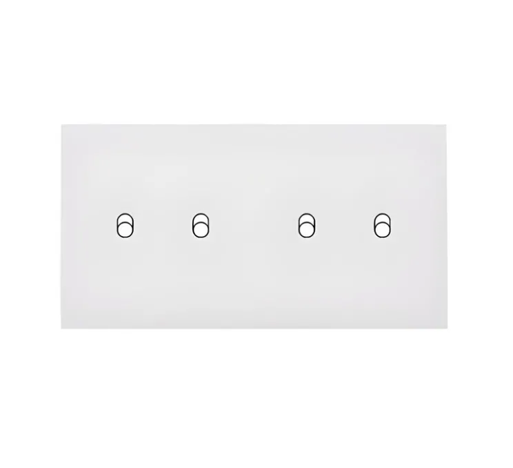 Façade, Désir, Blanc mat, Interrupteur x2, Interrupteur x2, L15,1cm, H8cm - Modelec