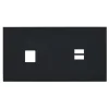 Prise*Modelec Façade, Désir, Double horizontal, Noir mat, Prise-HDMI x1, Prise-USB A/C x1, L15,1cm, H8cm -