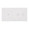 Façade, Désir, Double horizontal, Blanc soft touch, Interrupteur x1, Interrupteur x2, L15,2cm, H8cm - Modelec