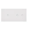 Interrupteur*Modelec Façade, Désir, Double horizontal, Blanc mat, Interrupteur x1 et Interrupteur x2, L15,1cm, H8cm -