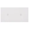 Façade, Désir, Double horizontal, Blanc mat, Interrupteur x1, Interrupteur x1, L15,1cm, H8cm - Modelec