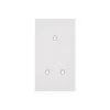 Interrupteur*Modelec Façade, Désir, Double vertical, Blanc mat, Interrupteur x1 et Interrupteur x2, L8cm, H15,1cm -