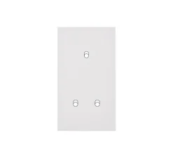 Interrupteur*Modelec Façade, Désir, Double vertical, Blanc mat, Interrupteur x1 et Interrupteur x2, L8cm, H15,1cm -