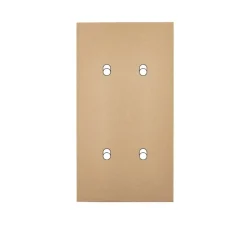 Interrupteur*Modelec Façade, Désir, Double vertical, Doré mat, Interrupteur x2, Interrupteur x2, L8cm, H15,1cm -