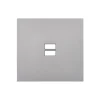 Façade, Désir, Simple, Aluminium mat, Prise-USB A/C x1, L8cm, H8cm - Modelec