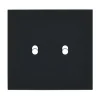 Interrupteur*Modelec Façade, Désir, Simple, Noir mat, Interrupteur x2, L8cm, H8cm -
