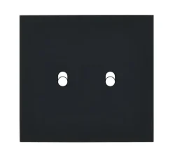 Interrupteur*Modelec Façade, Désir, Simple, Noir mat, Interrupteur x2, L8cm, H8cm -