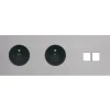 Façade, Désir, Triple horizontal, Aluminium mat, Prise-2P+T x2, Prise-RJ45 x1, Prise-HDMI x1, L22,2cm, H8cm - Modelec