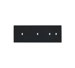 Façade, Désir, Triple horizontal, Noir mat, Interrupteur x1, Interrupteur x1, Interrupteur x2, L22,2cm, H8cm - Modelec