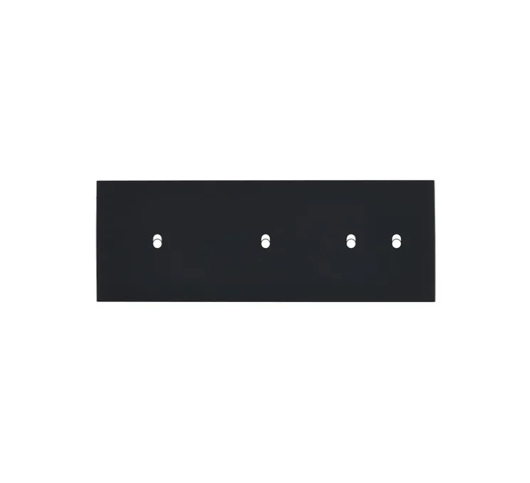 Façade, Désir, Triple horizontal, Noir mat, Interrupteur x1, Interrupteur x1, Interrupteur x2, L22,2cm, H8cm - Modelec