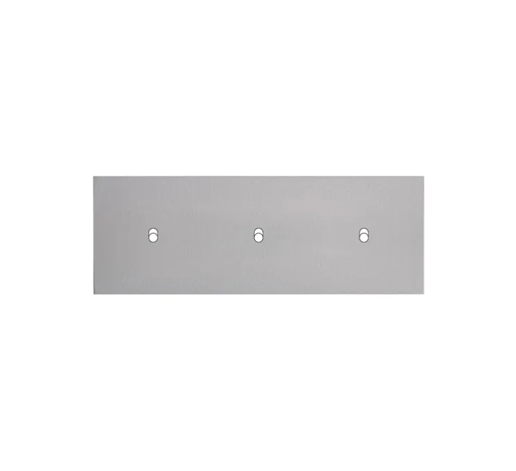Façade, Désir, Triple horizontal, Aluminium mat, Interrupteur x1, Interrupteur x1, Interrupteur x1, L22,2cm, H8cm - Modelec