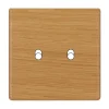 Interrupteur*Modelec Façade, Hitera, Simple, Chêne clair, Interrupteur x2, L8,5cm, H8,5cm -