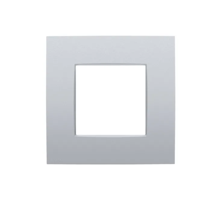 Façade, Intense, Simple, Sterling coated, Interrupteur x1, L8,5cm, H8,5cm - Niko