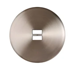 Façade, Iris Horizon, Simple, Nickel satiné, Prise-USB A/C x1, L8cm, H8cm - Modelec