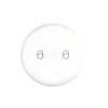 Façade, Iris, Rond, Blanc soft touch, Interrupteur x2, L8cm, H8cm - Modelec