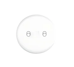 Façade, Iris, Rond, Blanc soft touch, Interrupteur x2, L8cm, H8cm - Modelec