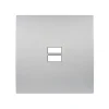 Façade, Karo, Simple, Aluminium satin, Prise-USB x2, L8cm, H8cm - Modelec