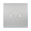 Interrupteur*Modelec Façade, Karo, Simple, Aluminium satin, Interrupteur x2, L8cm, H8cm -