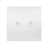 Interrupteur*Modelec Façade, Karo, Simple, Blanc soft touch, Interrupteur x2, L8cm, H8cm -