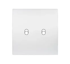 Interrupteur*Modelec Façade, Karo, Simple, Blanc soft touch, Interrupteur x2, L8cm, H8cm -