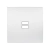 Prise*Modelec Façade, Karo, Simple, Blanc satin, Prise-USB x2, L8cm, H8cm -