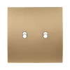 Interrupteur*Modelec Façade, Karo, Simple, Doré satin, Interrupteur x2, L8,5cm, H8,5cm -