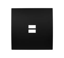Prise*Modelec Façade, Karo, Simple, Noir satin, Prise-USB x2, L8cm, H8cm -