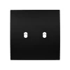 Interrupteur*Modelec Façade, Karo, Simple, Noir satin, Interrupteur x2, L8cm, H8cm -
