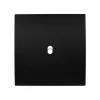 Façade, Karo, Simple, Noir satin, Interrupteur x1, L8cm, H8cm - Modelec