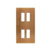 Façade, M, Double vertical, Vieux bronze, Interrupteur x2, Interrupteur x2, L8cm, H15,1cm - Modelec