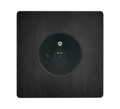 Prise*Modelec Façade, M, Simple, Acier verni STB, Prise-2P+T x1, L8cm, H8cm -