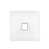 Prise*Modelec Façade, M, Simple, Blanc mat, Prise-RJ45 x1, L8cm, H8cm -