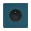 Prise*Modelec Façade, M, Simple, Bleu gris mat, Prise-2P+T x1, L8cm, H8cm -