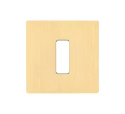 Interrupteur*Modelec Façade, M, Simple, Laiton brossé, Interrupteur x1, L8cm, H8cm -