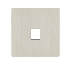 Façade, M, Simple, Nickel brossé, Prise-RJ45 x1, L8cm, H8cm - Modelec