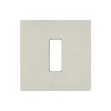 Interrupteur*Modelec Façade, M, Simple, Nickel brossé, Interrupteur x1, L8cm, H8cm -