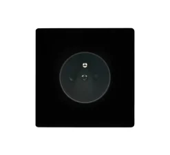 Prise*Modelec Façade, M, Simple, Noir mat, Prise-PC x1, L8cm, H8cm -