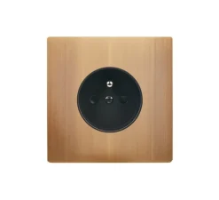 Façade, M, Simple, Vieux bronze, Prise-2P+T x1, L8cm, H8cm - Modelec