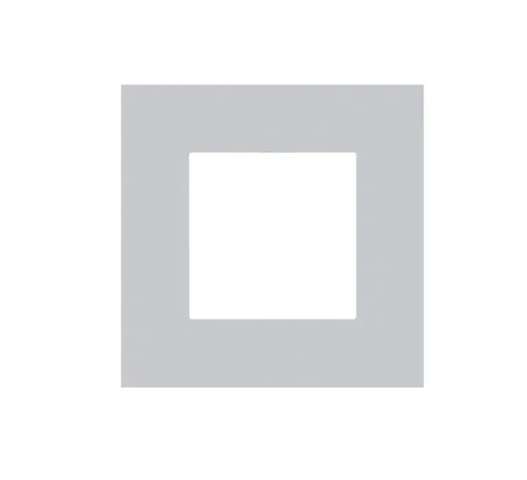 Façade, Pure, Simple, Alu grey brushed, Interrupteur x1, L9,5cm, H9,5cm - Niko