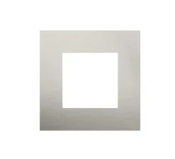 Façade, Pure, Simple, Stainless steel on anthracite, Interrupteur x1, L9,5cm, H9,5cm - Niko