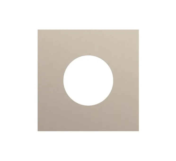 Façade, Rocker et Toggle, Simple, Steel champagne coated, Prise-2P+T x1, L9,5cm, H9,5cm - Niko