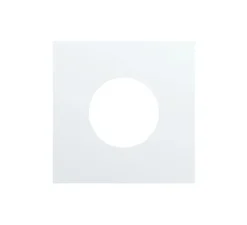 Façade, Rocker et Toggle, Simple, Steel white coated, Prise-2P+T x1, L9,5cm, H9,5cm - Niko