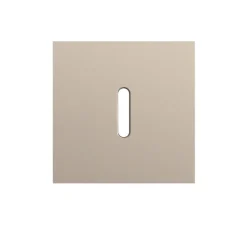 Façade, Rocker, Simple, Steel champagne coated, Interrupteur x1, L9,5cm, H9,5cm - Niko