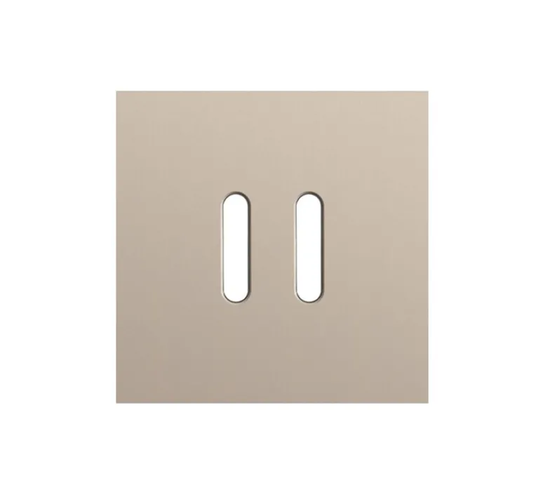 Interrupteur*Niko Façade, Rocker, Simple, Steel champagne coated, Interrupteur x2, L9,5cm, H9,5cm -