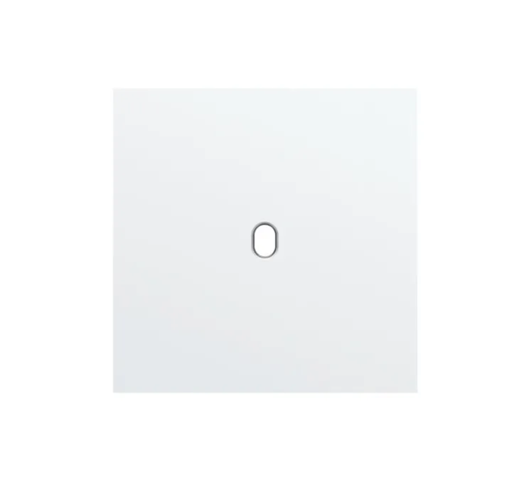 Façade, Toggle, Simple, Steel white coated, Interrupteur x1, L9,5cm, H9,5cm - Niko