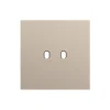 Façade, Toggle, Simple, Steel champagne coated, Interrupteur x2, L9,5cm, H9,5cm - Niko