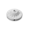 Fleuron pour lampe, Garby, Porcelaine blanc, Ø100x34mm - Fontini