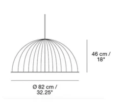 Suspension*Muuto Grande suspension, acoustique, Under the Bell, , Ø82cm, H46cm - blanc