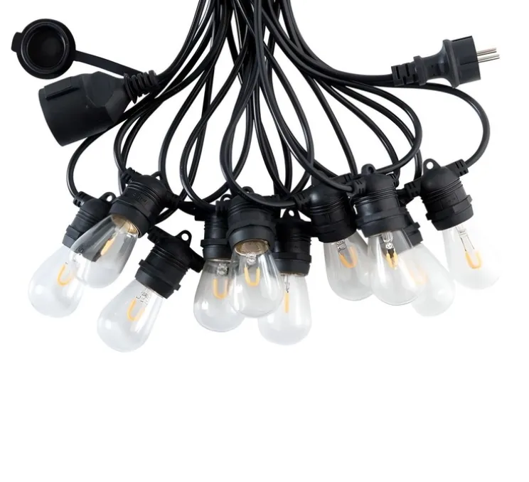 Guirlande lumineuse extérieure, light.o.002, noir, IP44, L1000cm, Hcm - Zangra