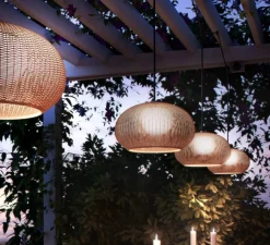 Suspension*Bover Guirlande lumineuse, Garota Catenary S/27/4L, , IP66, LED, 2700K, 450 lm, L500cm, H70cm - noir et blanc